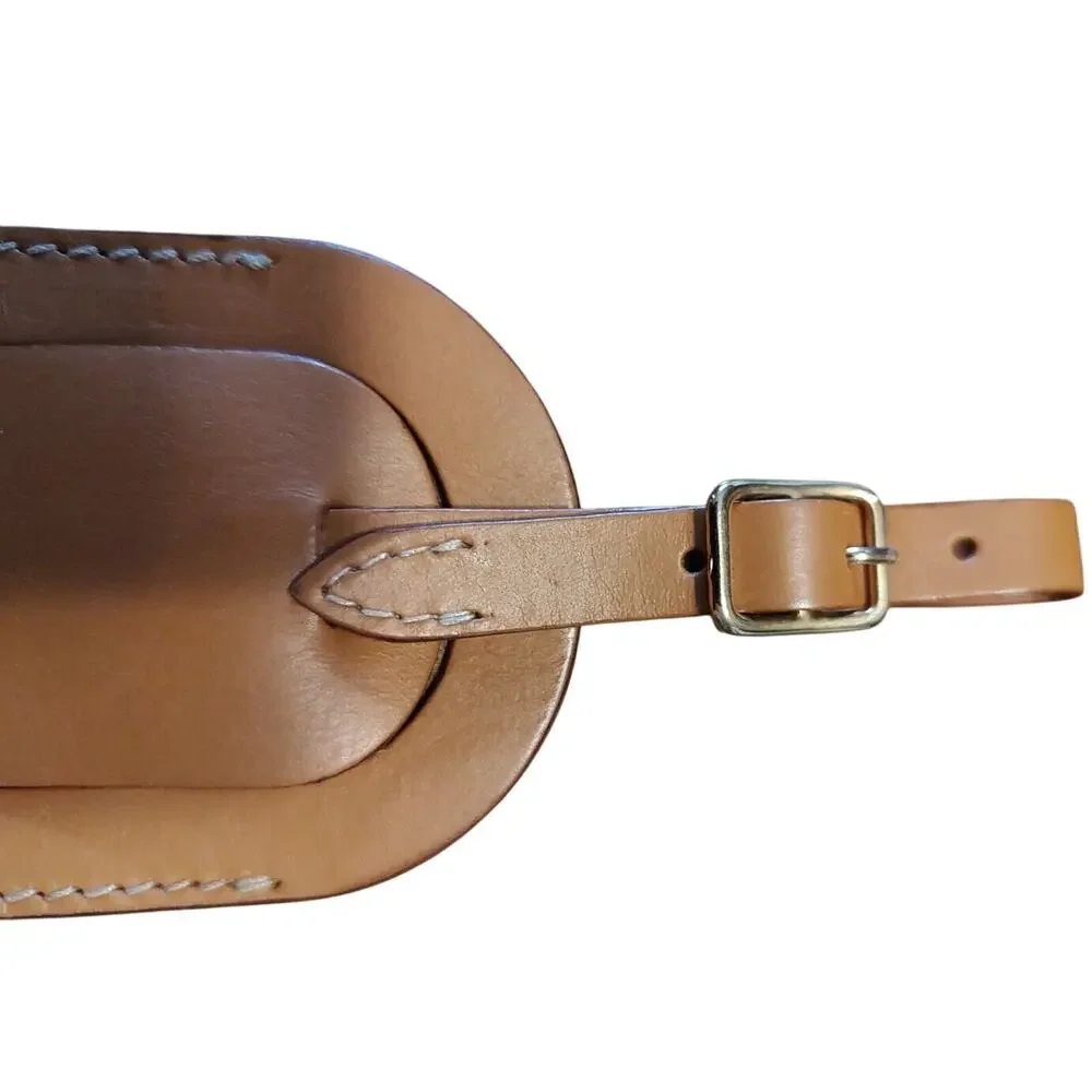 ESCADA Leather Luggage Tag Tan‎ EUC